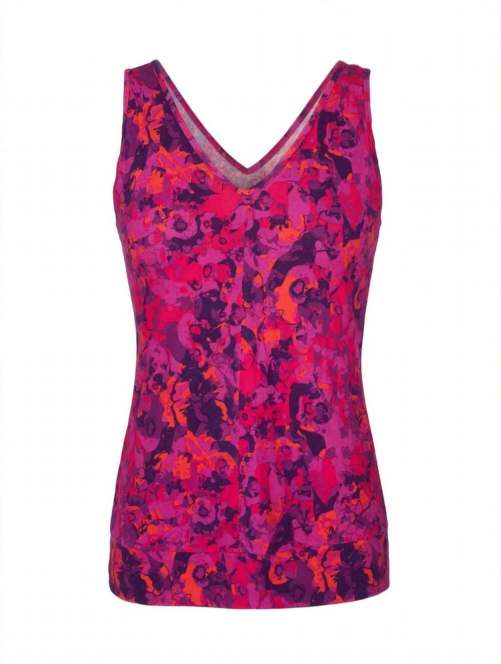 Gaiam Women's V-Neck Criss-Cross Back Active Tank Top Extra Large Pink Floral